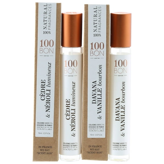100 Bon Cedre Neroli Lumindavana Vanille Bourbon Eau de Parfum 0.5 oz Duo