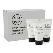 100 Bottles 1 oz. (1 Ounce) Body Lotion for Daily Use, Skin Therapy, Moisturizer, Dry Skin, Travel, Hospitality, Hotel, Charity, Donation