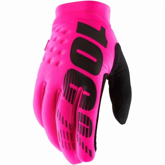 100% Brisker Cold-Weather Gloves (Small, Neon Pink)