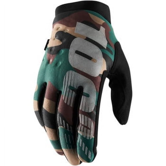 100% Brisker Gloves (XX-Large, Camo/Black)