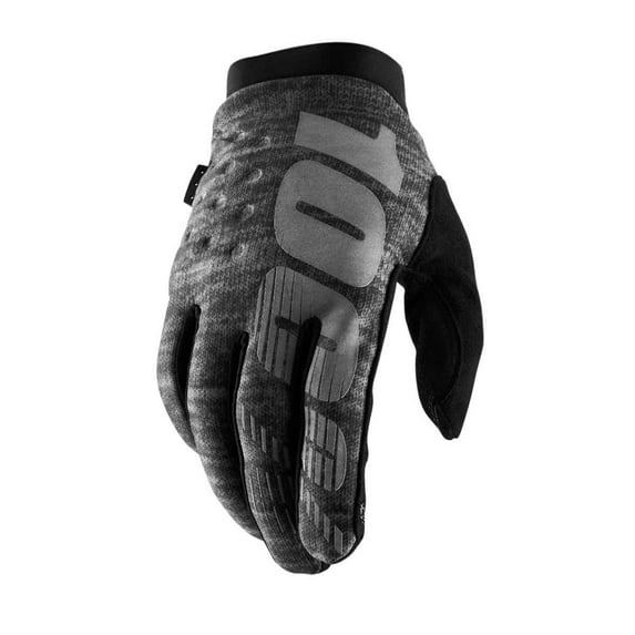 100% Brisker Gloves Large Heather Grey