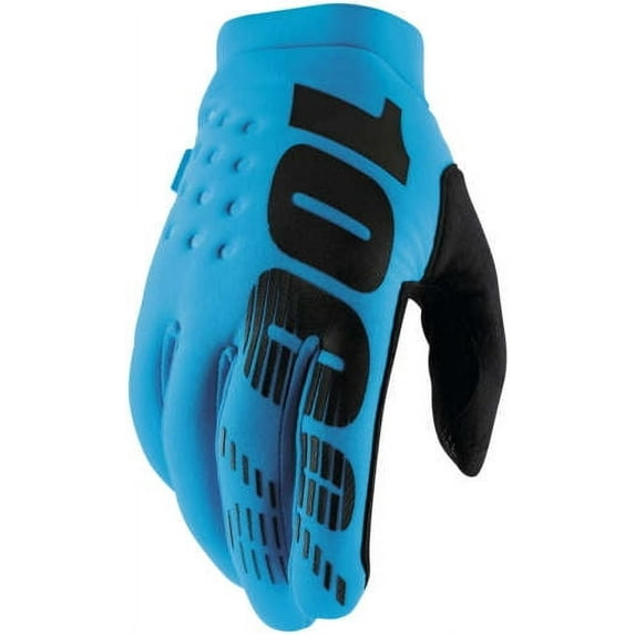 100% Brisker Gloves - Turquoise, Full Finger, Men's, Medium