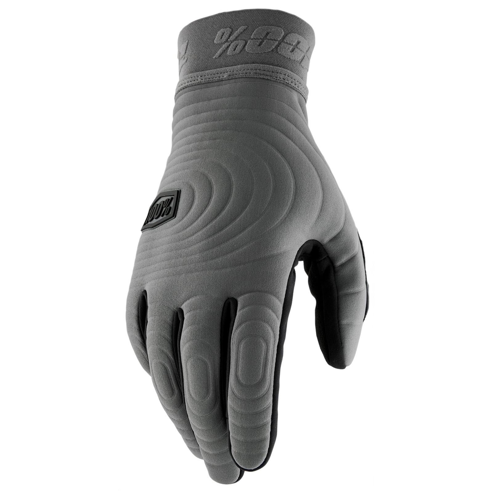 100% Brisker Xtreme Gloves - Charcoal, Full Finger, Men's, Small