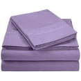 thumbnail image 1 of 100% Brushed Microfiber Wrinkle Resistant 2-Line Embroidery Sheet Set Lilac / King, 1 of 1