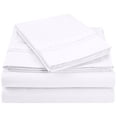thumbnail image 1 of 100% Brushed Microfiber Wrinkle Resistant 2-Line Embroidery Sheet Set White / Queen, 1 of 1
