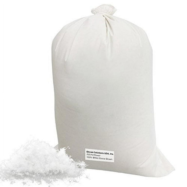 100% Bulk White Goose Down (Featherless) Fill Stuffing - 9 LB - By Dream  Solutions Brand- Make Your Own Pillow, Pillow Filling Stuffing, Comforter  Filling, Down Jacket Repair Stuffing and Much More 