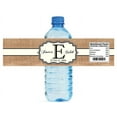 thumbnail image 1 of 100 Burlap Ivory Stripe Monogram Wedding Water Bottle Labels Engagement Party Special Occasion, 1 of 1