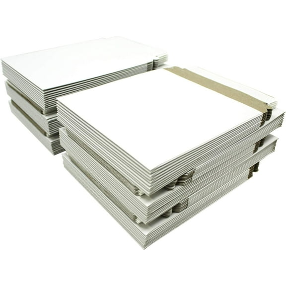 (100) CD / DVD Shipping Mailers - Slim Single Paperboard for Discs in Sleeves - Sealable Adhesive with Easy Opening Strip - 6" x 6" #CDBC06PB