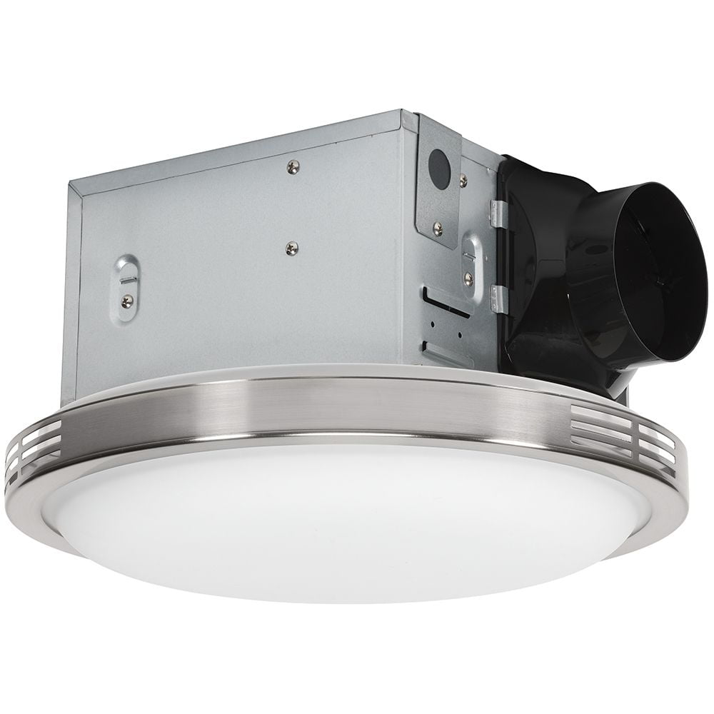 I tide billig Lave om 100 CFM Bathroom Ventilation Exhaust Fan with Decorative LED Light in  Brushed Nickel Trim - Walmart.com
