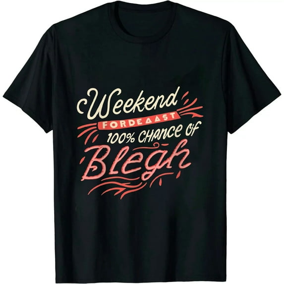 100% CHANCE OF BLEGH Funny Heavy Metal Moshpit Band T-Shirt Black