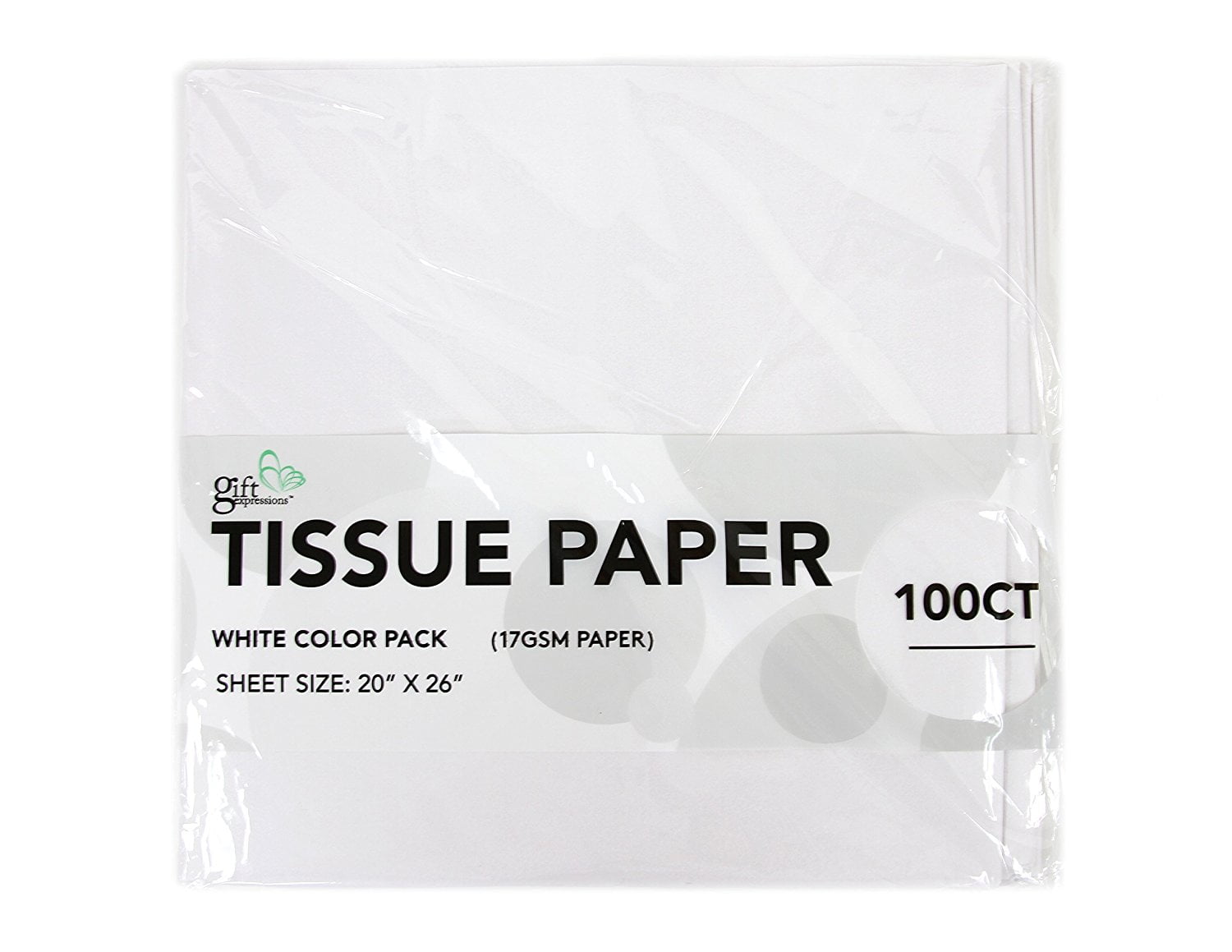 100 CT White 17GSM (Thicker, Durable & Crispy) TISSUE PAPER (White)