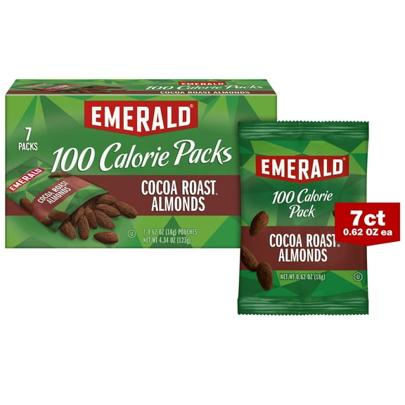 100 Calorie Pack Cocoa Roast Almonds, 0.63 Oz Packs, 7/box | Bundle of 10 Boxes