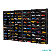 100 Car 1/64 Model Car Display Case,Toy Car Storage Organizer,Cars Storage Showcase, Wall Display Case,1/64 Display Case with Shelves,Wall Mounted Display Case,Toy Car Organizer