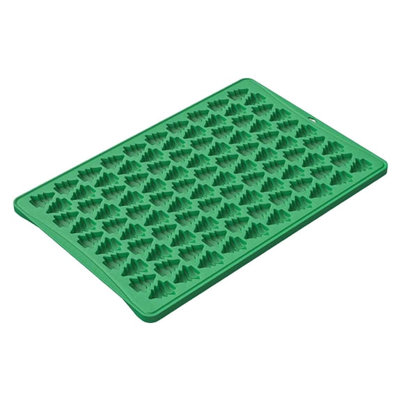100 Cavity Christmas Tree Mold Pine Tree Shape Cookie Mold Cake Mold for Decoration, DIY Mold for Birthday Ice Cubes, Puddings, Chocolates, Crafts, Xmas Decors Accessories