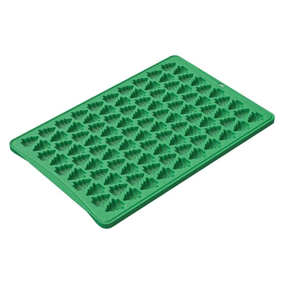 100 Cavity Christmas Tree Mold Pine Tree Shape Cookie Mold Cake Mold for Decoration, DIY Mold for Birthday Ice Cubes, Puddings, Chocolates, Crafts, Xmas Decors Accessories
