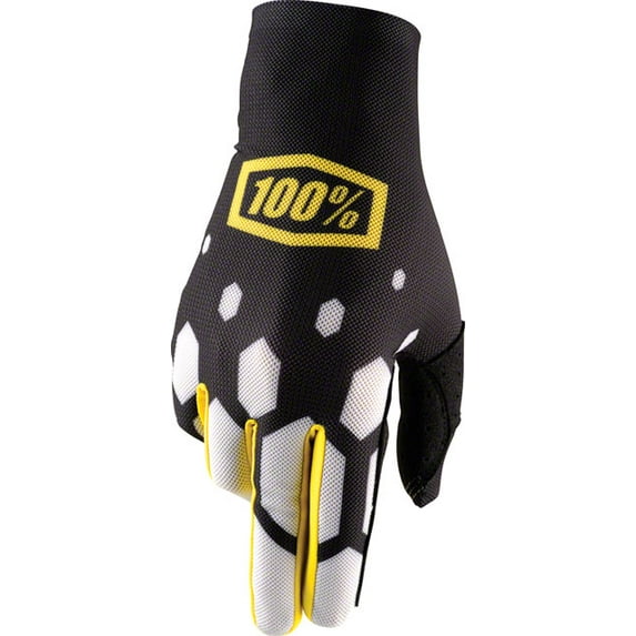 100% Celium Full Finger Glove: Legacy Black SM