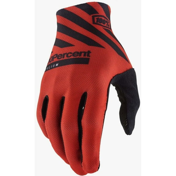 100% Celium Gloves - Racer Red Full Finger Men's Small
