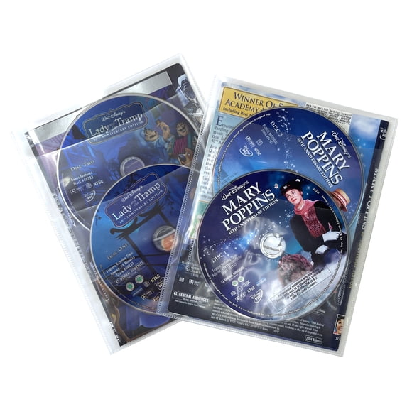 100 CheckOutStore Clear 2 Disc CPP Sleeves & DVD Booklet