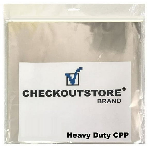 100 CheckOutStore Clear Plastic CPP Outer Sleeves for 12" Vinyl 33 RPM Records