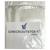 100 CheckOutStore Clear Plastic CPP with Flap for 12" LP Vinyl Record Album Covers (Outer Sleeves)