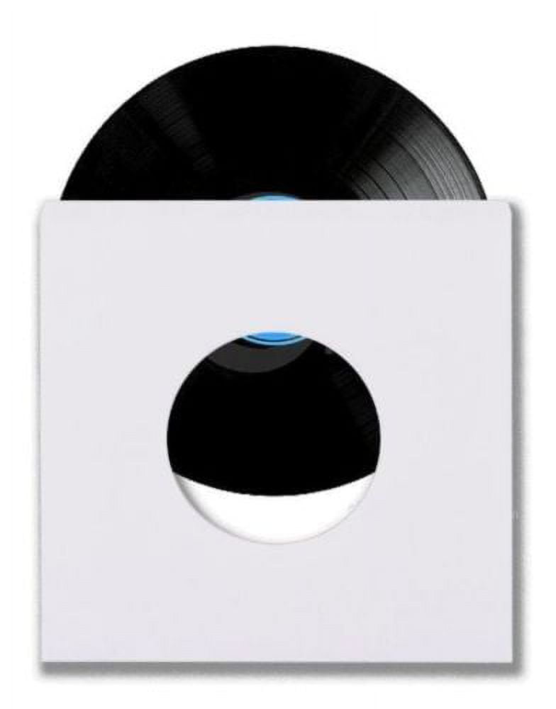 50 Paper Record Inner Sleeves With Hole For 7" Vinyl 45 RPM Records