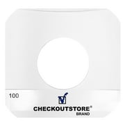 (100) CheckOutStore Paper Record Inner Sleeves With Hole for 7" Vinyl 45 RPM Records (Round Corners)