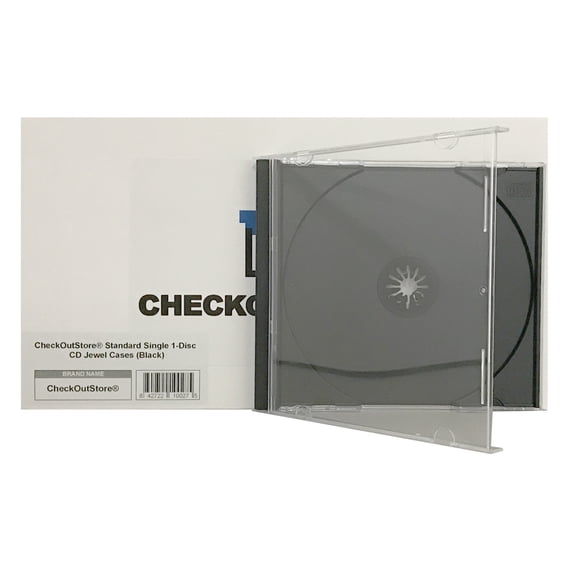 (100) CheckOutStore Standard Single 1-Disc CD Jewel Cases (Black)