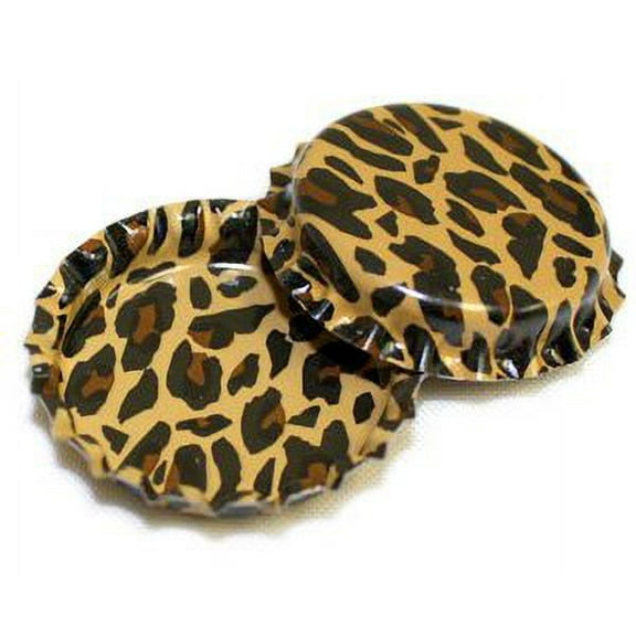 100 Cheetah Print ON BOTH SIDES Bottle Caps New Unused Bottlecaps Cap Animal two