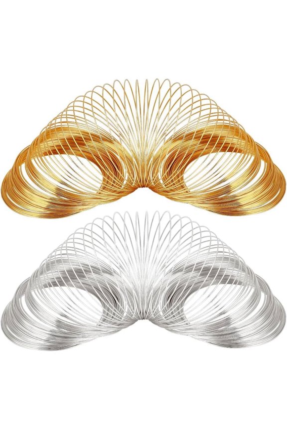 100 Circles Memory Wire 22 Gauge Steel Jewelry Wire for Jewelry Making Necklaces DIY