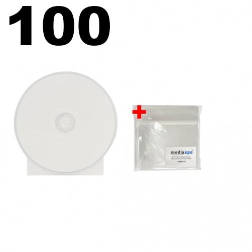 100 Clear ClamShell CD/DVD Case Budget & 100 OPP Plastic Wrap Bag