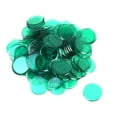 thumbnail image 1 of 100 Clear Green 7/8" Plastic Bingo Chip Paper Game Card Marker, 1 of 1