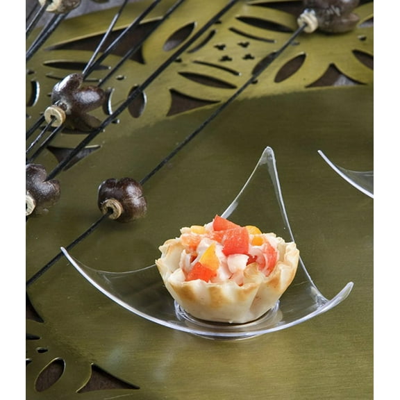 100 Clear Plastic Mini Triangle Dessert AFN1Plates 100 Shooting Star Mini Appetizer Plates Small Cocktail Party Plates Sushi pie Tasting Plates Sample Plates