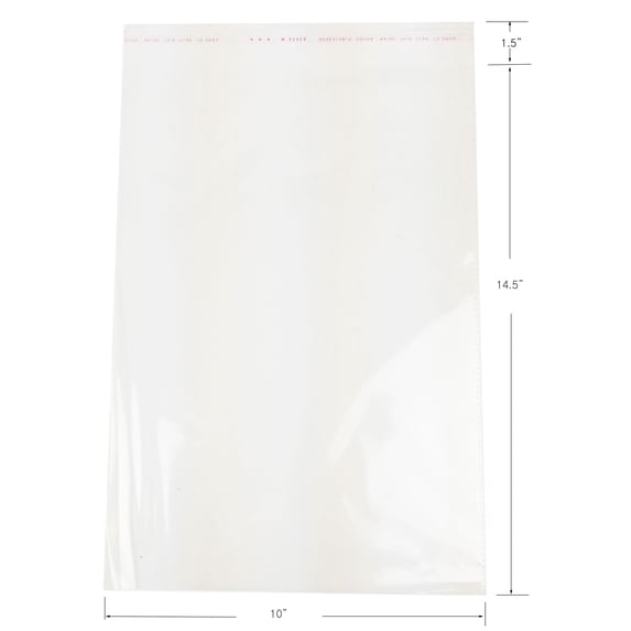100 Clear Resealable Adhesive Cello Cellophane OPP Bag (11"x14.5" (100))