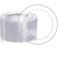 thumbnail image 1 of 100 Clear Silver Plastic Plates 10 Inch, Disposable Clear Plates with Silver Rim, Premium Hard Plastic Plate Fancy Disposable Dinner Plate for Wedding Parties, 1 of 12