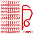 thumbnail image 1 of 100 Clips Holiday Clips Outdoor String Gutter Hooks Plastic Clip For Hanging Outdoor Lights Red One Size, 1 of 3
