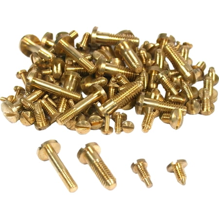 100 Clock Bell Case Screws Brass Clockmaker Tool Parts