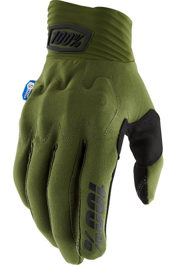 Cognito Smart Shock Gloves - Army, Full Finger, Men's, Medium