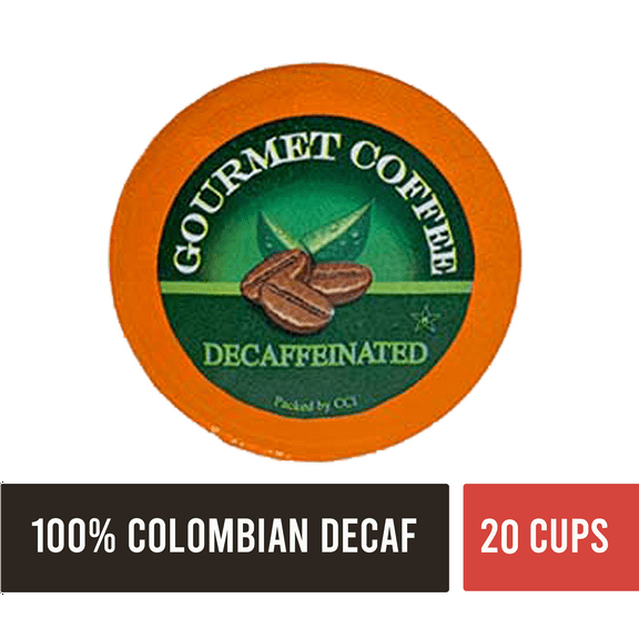 100% Colombian Decaf Coffee, 20 Single Serve Cups