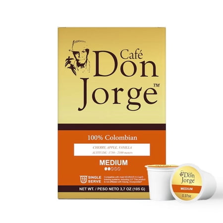 100% Colombian, Single Serve, Medium Roast, 10ct