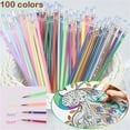 thumbnail image 1 of 100 Color Gel Pen Refill Glitter Pen for Coloring Drawing Craft Marker Refill 12/18/24/36/48/100 colors, 1 of 10