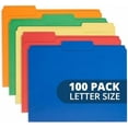 thumbnail image 1 of 100  Colored File Folders Letter Size with 1/3 Cut Tabs, Assorted Colored Folders, Durable 11pt Paper, Colorful File Folders for Files, Multi Color File Folders, Reinforced Tabs, 1 of 9