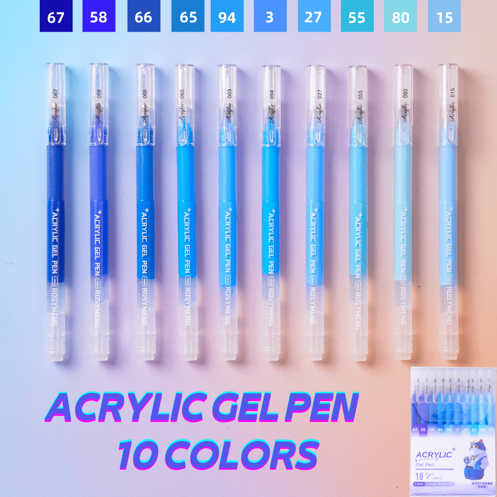 100 Colors Acrylic Gel Pens for Drawing, 1mm Fine Point Acrylic Ink Pen, Opaque Archival Bright Ink Pens for Black Paper Drawing
