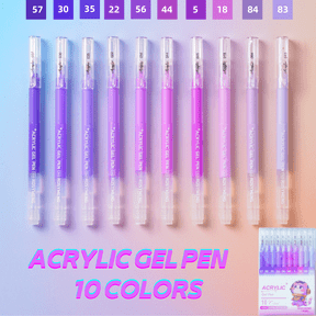 10 Colors Acrylic Gel Pens for Drawing, 1mm Fine Point Acrylic Ink Pen, Opaque Archival Bright Ink Pens for Black Paper Drawing