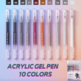 thumbnail image 1 of 100 Colors Acrylic Gel Pens for Drawing, 1mm Fine Point Acrylic Ink Pen, Opaque Archival Bright Ink Pens for Black Paper Drawing, 1 of 10