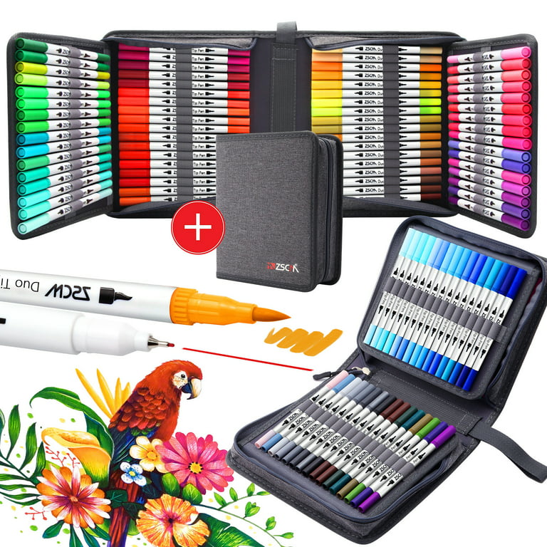 Coloring Markers Brush Tip, Brush Pen Art Markers, Book Brush Marker