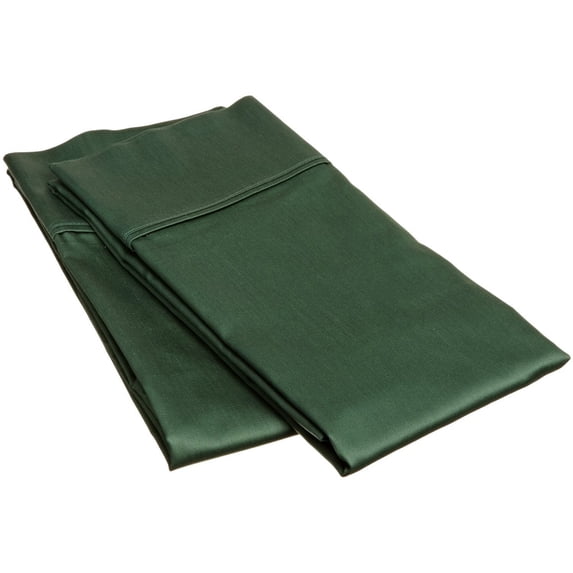 100% Combed Cotton Pillowcases, 400 Thread Count, Standard, Solid, Hunter Green
