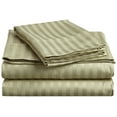 thumbnail image 1 of 100% Combed Cotton Queen Waterbed Sheet Set Striped, Sage by Blue Nile Mills, 1 of 1