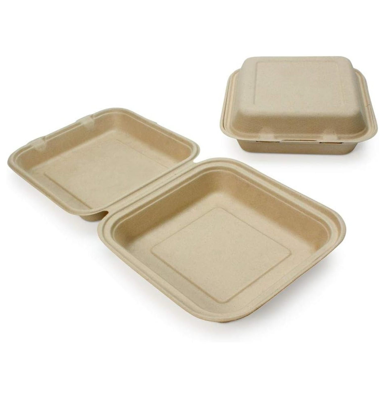 100% Compostable Disposable Food Containers with Lids [8”X8” 200 Pack ...