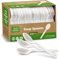 thumbnail image 1 of 100% Compostable PLA Spoons Bulk Pack 400 Pcs Biodegradable Disposable Plastic Cutlery Utensils, 1 of 4