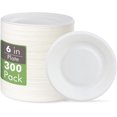 100 Compostable Small Paper Plates, 300 Pack 6 Inch Disposable Paper